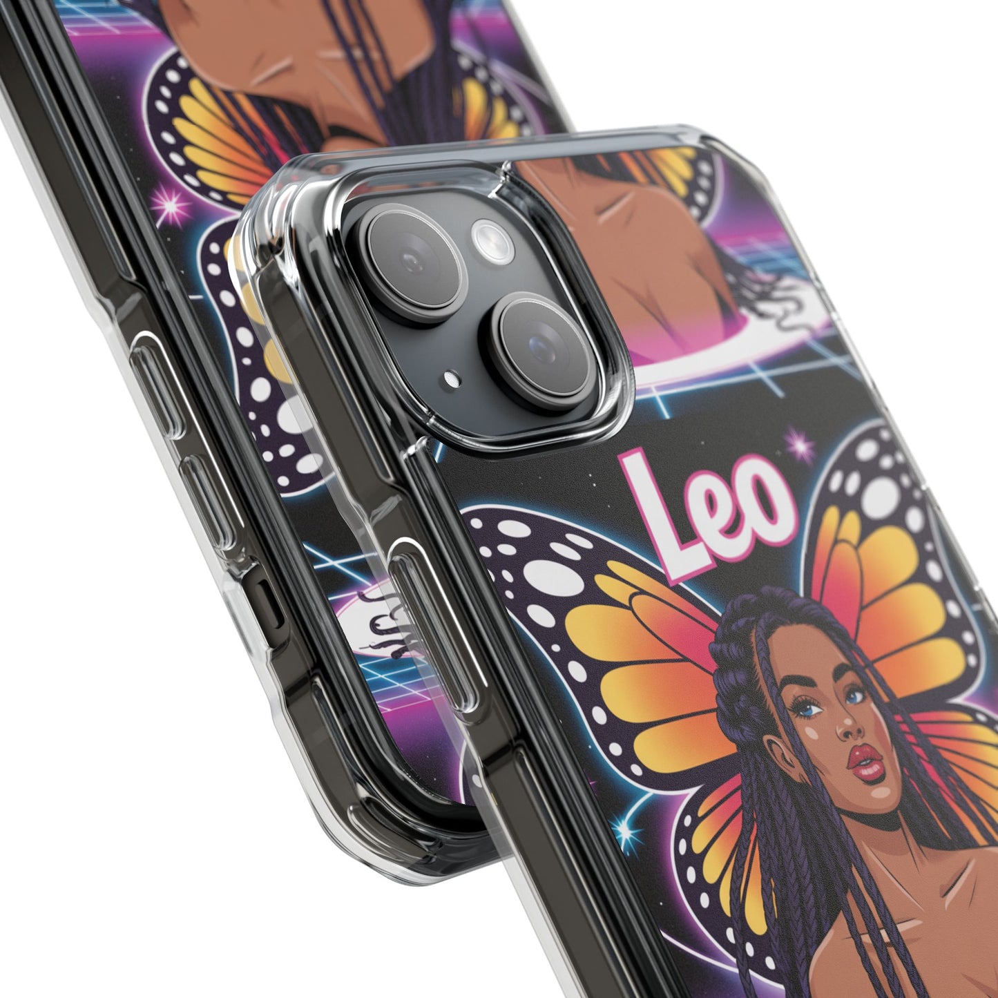 Leo Vibrant Zodiac MagSafe magnetic Phone Case | Butterfly Design