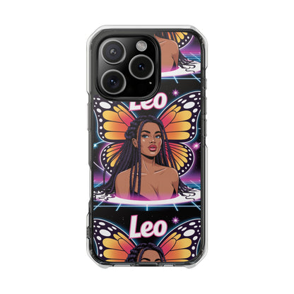 Leo Vibrant Zodiac MagSafe magnetic Phone Case | Butterfly Design