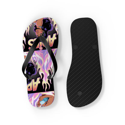 ‘ARIES’ Graphic Flip Flops - Beach Footwear, Vacation Essentials