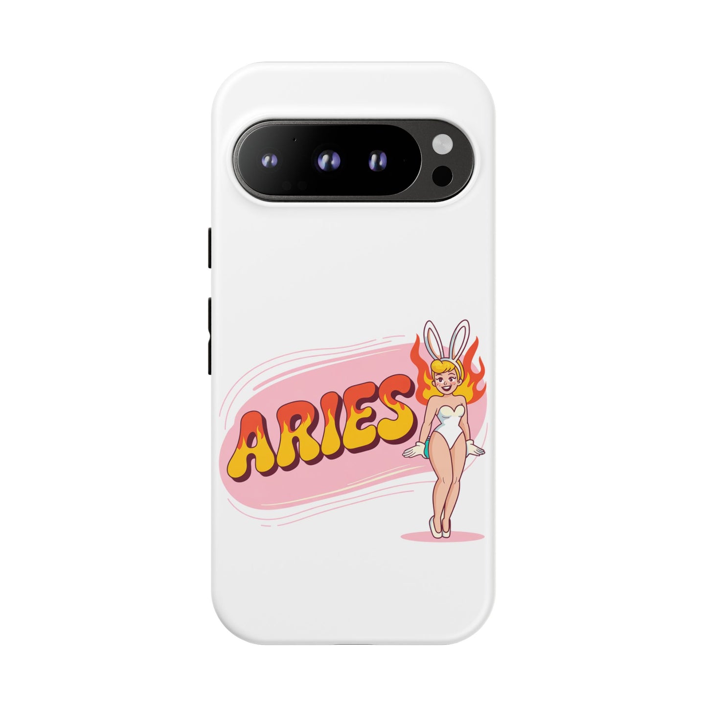 “ARIES” Cute Bunny Phone Case, Tough Phone Cover, Retro Style Case