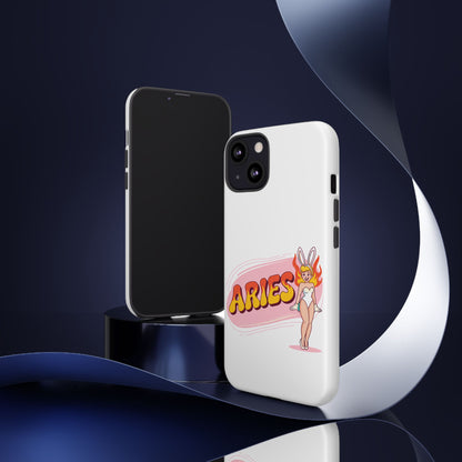 “ARIES” Cute Bunny Phone Case, Tough Phone Cover, Retro Style Case