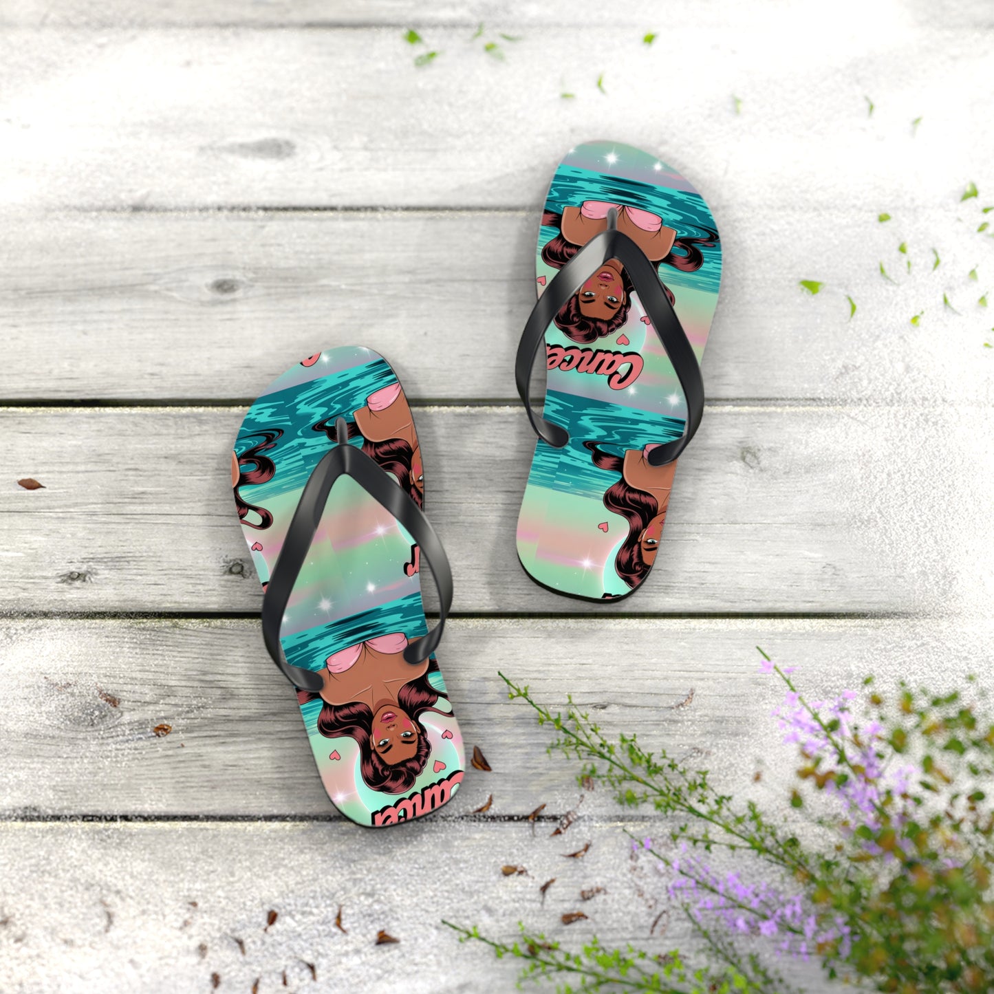 Zodiac ‘CANCER’ Beach Flip Flops - Summer Sandals