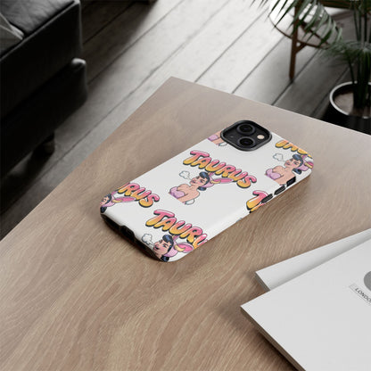 Stylish “Taurus” Phone Case, Cartoon Design