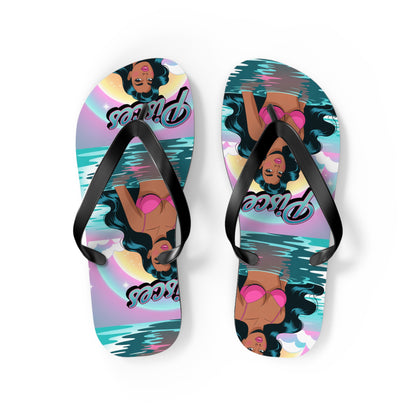 ‘PISCES’ Beach Flip Flops, Summer Footwear
