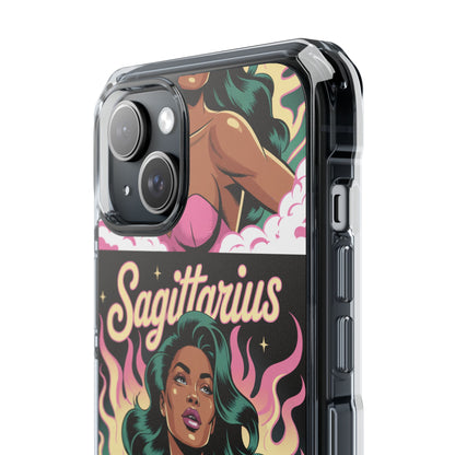 Sagittarius Zodiac Phone Case, MagSafe Magnetic Clear Impact Cases for Astrology Lovers