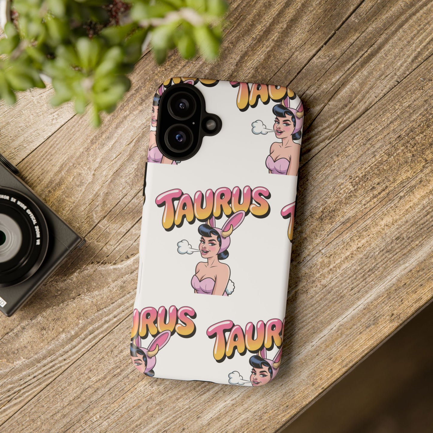 Stylish “Taurus” Phone Case, Cartoon Design