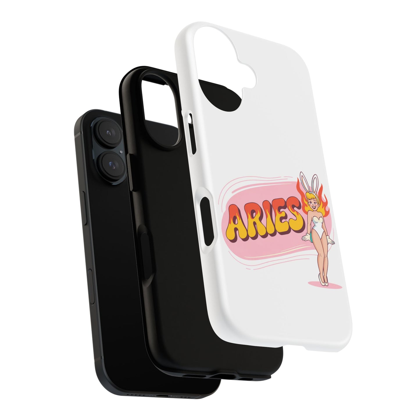 “ARIES” Cute Bunny Phone Case, Tough Phone Cover, Retro Style Case