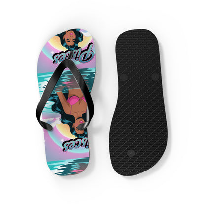 ‘PISCES’ Beach Flip Flops, Summer Footwear