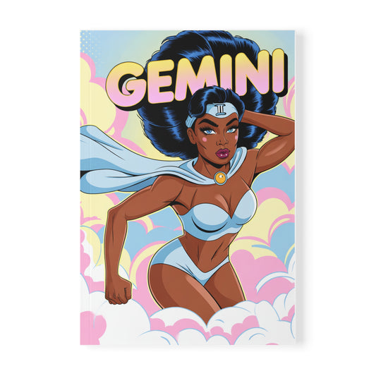Air energy ✨ Gemini Notebook | A5 Softcover Journal for Astrology Lovers