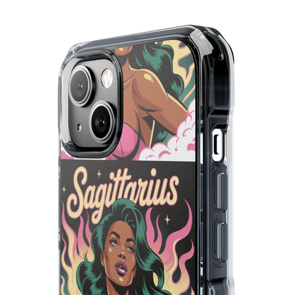 Sagittarius Zodiac Phone Case, MagSafe Magnetic Clear Impact Cases for Astrology Lovers