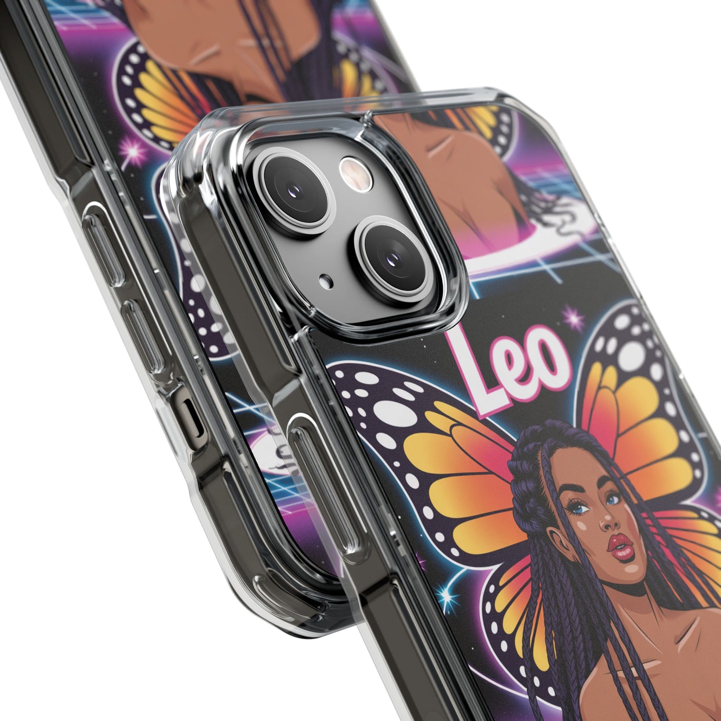 Leo Vibrant Zodiac MagSafe magnetic Phone Case | Butterfly Design