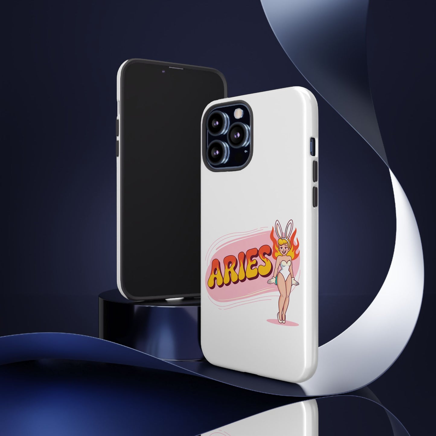 “ARIES” Cute Bunny Phone Case, Tough Phone Cover, Retro Style Case