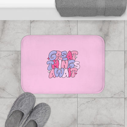 Great Things Await Bath Mat