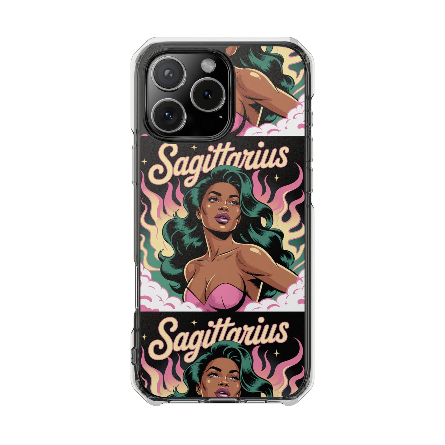 Sagittarius Zodiac Phone Case, MagSafe Magnetic Clear Impact Cases for Astrology Lovers