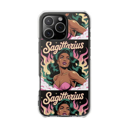 Sagittarius Zodiac Phone Case, MagSafe Magnetic Clear Impact Cases for Astrology Lovers