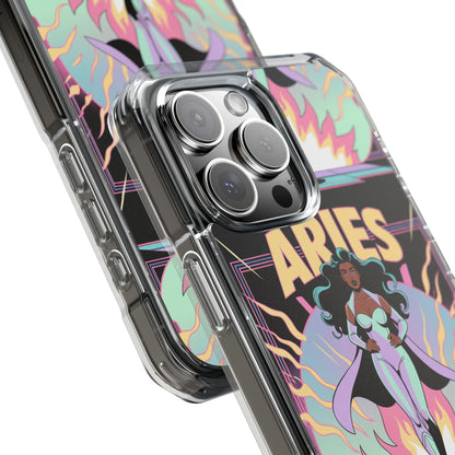 Aries MagSafe Phone Case, Clear Impact Case for Astrology Lovers