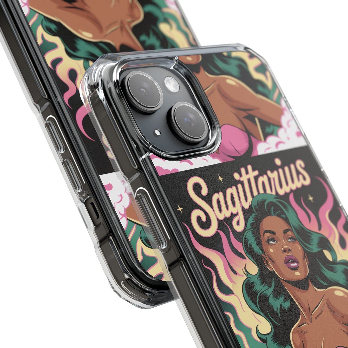 Sagittarius Zodiac Phone Case, MagSafe Magnetic Clear Impact Cases for Astrology Lovers