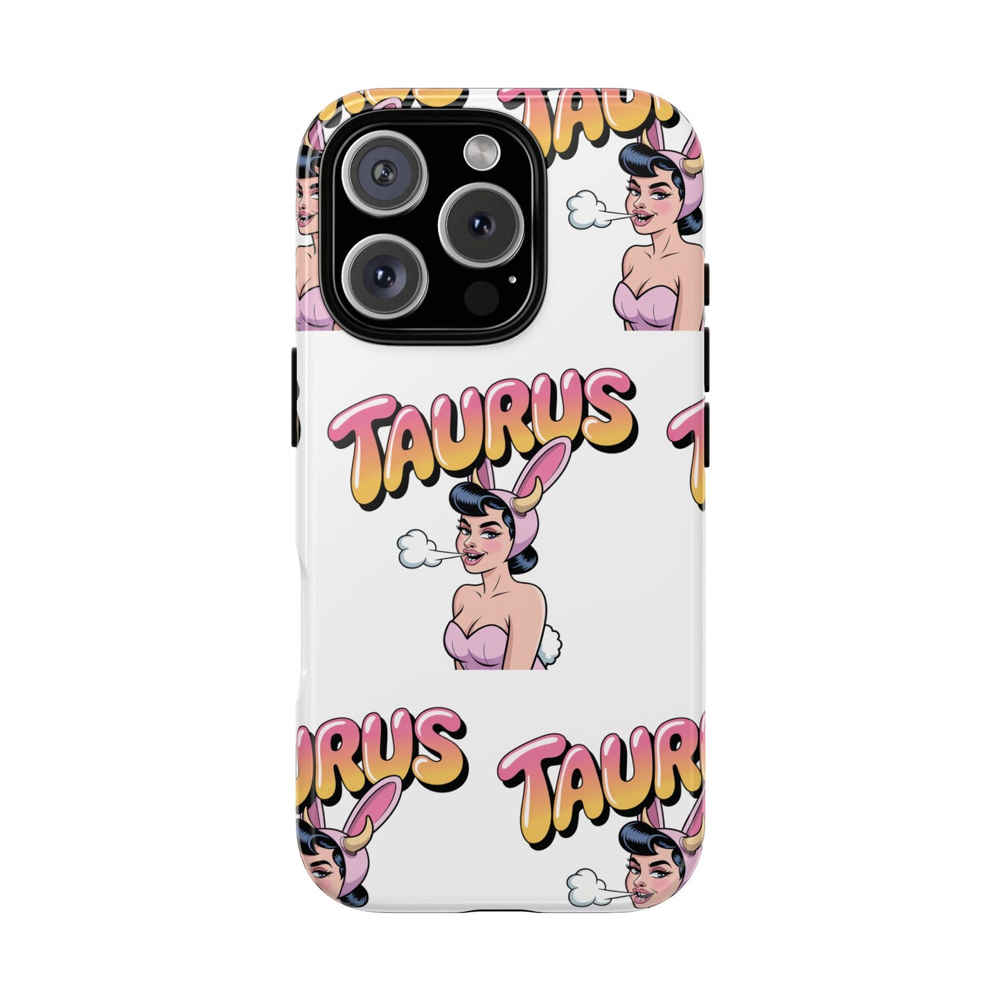 Stylish “Taurus” Phone Case, Cartoon Design