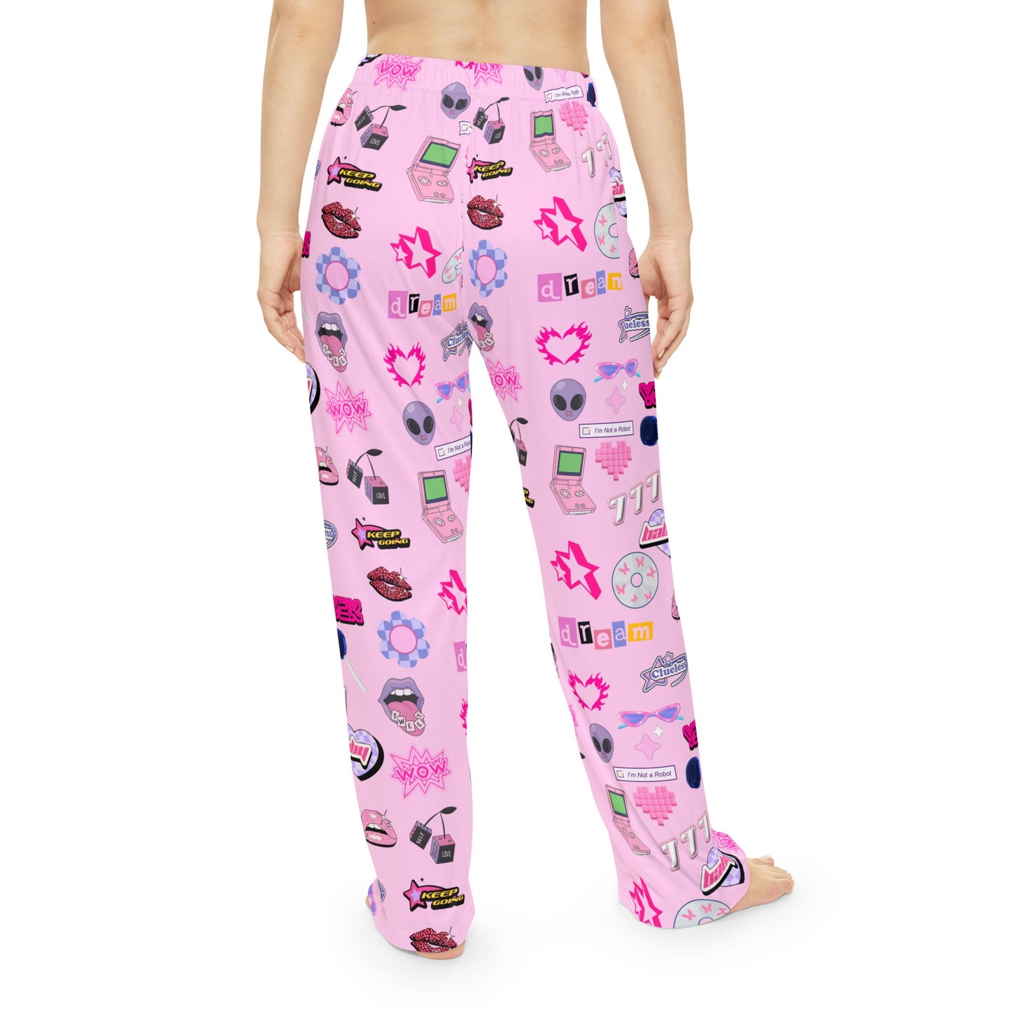Lucky Charm Y2K Lounge Pants in Pink, Women’s sleepwear
