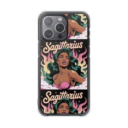 Sagittarius Zodiac Phone Case, MagSafe Magnetic Clear Impact Cases for Astrology Lovers