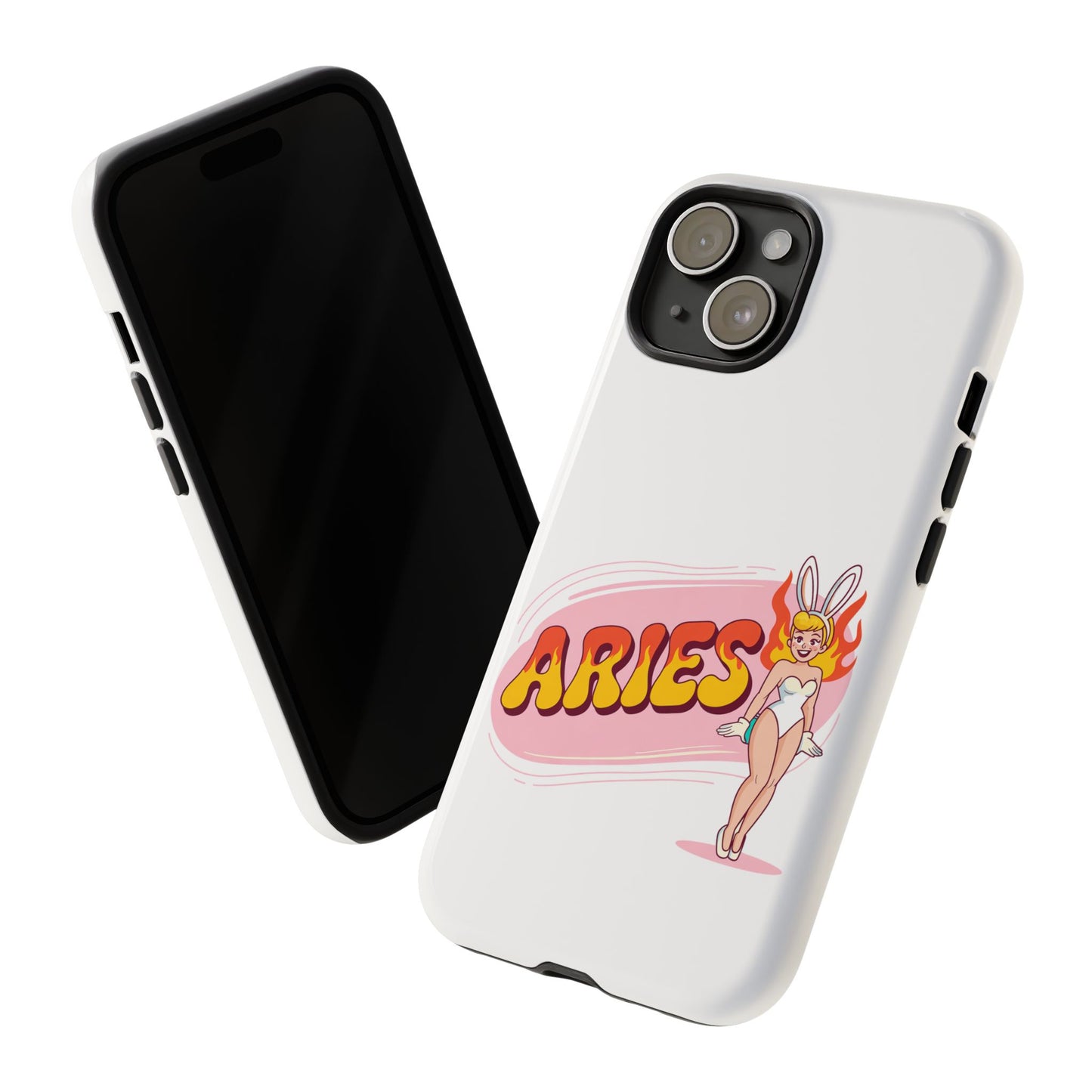 “ARIES” Cute Bunny Phone Case, Tough Phone Cover, Retro Style Case