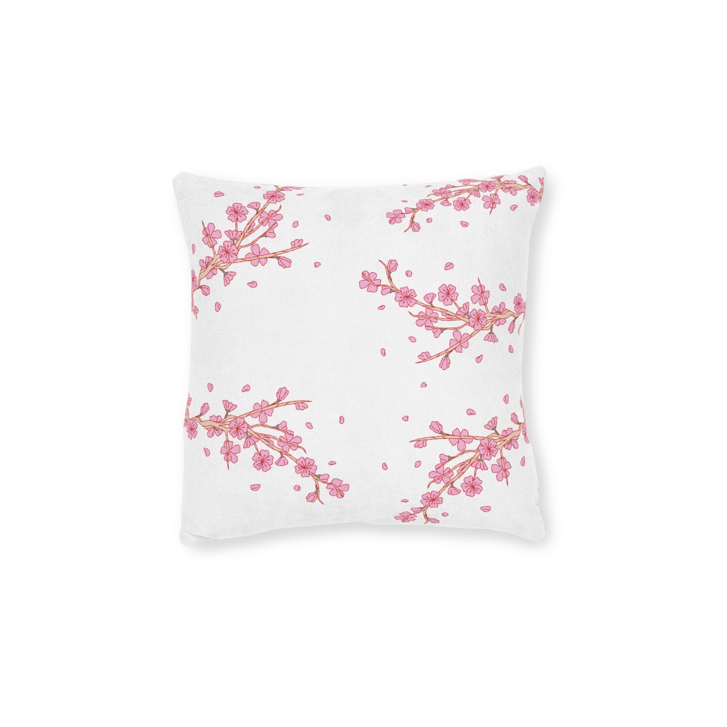 Cherry Blossom Square Pillow, Floral Home Decor, Spring Couch Cushion