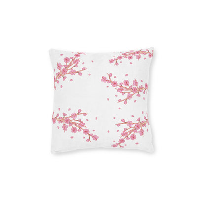 Cherry Blossom Square Pillow, Floral Home Decor, Spring Couch Cushion
