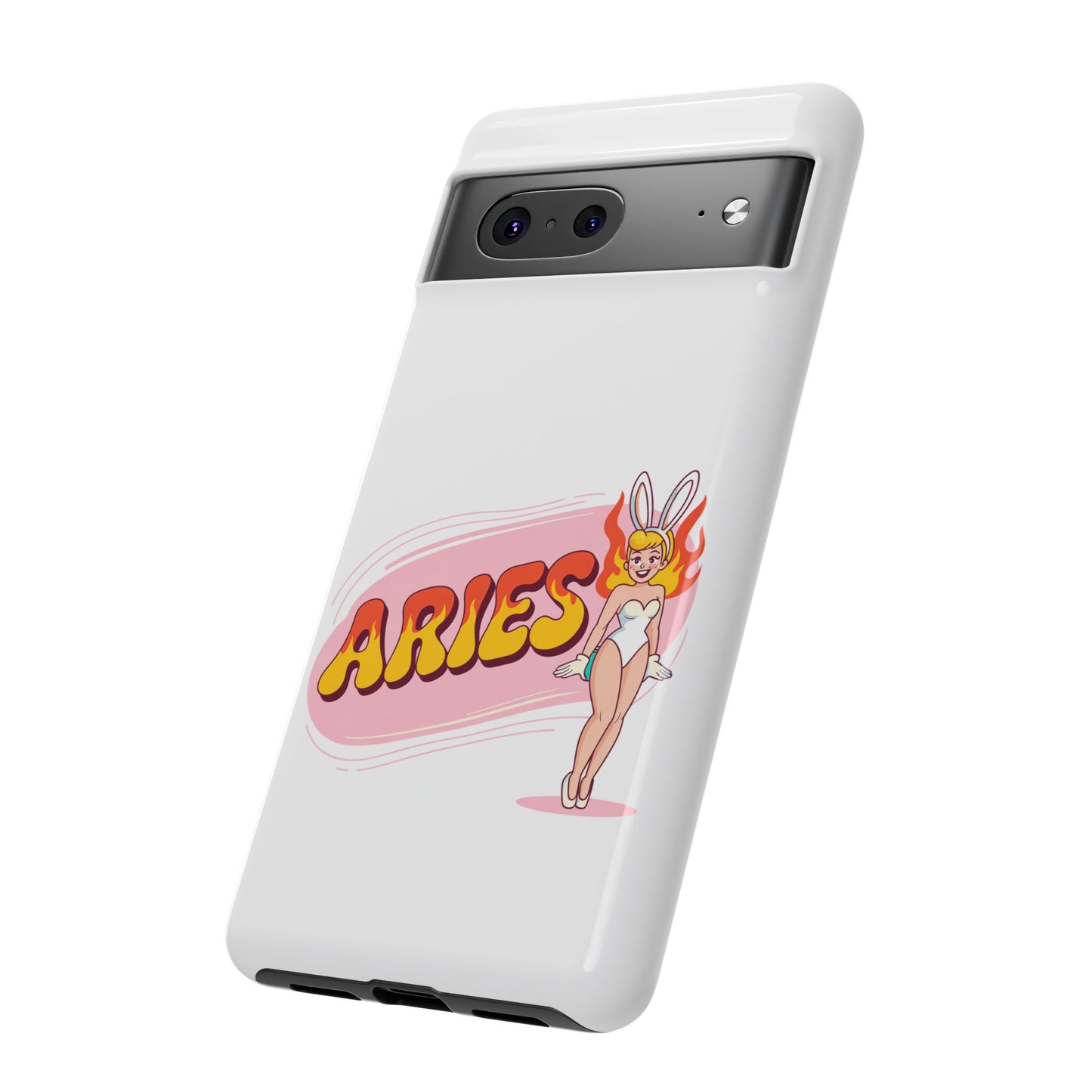 “ARIES” Cute Bunny Phone Case, Tough Phone Cover, Retro Style Case