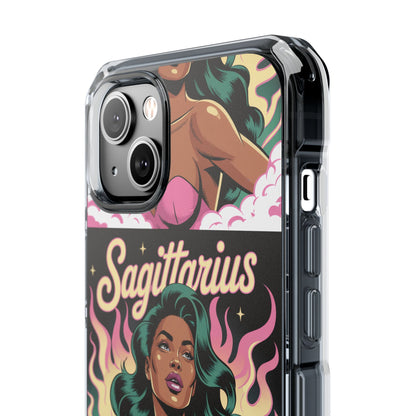 Sagittarius Zodiac Phone Case, MagSafe Magnetic Clear Impact Cases for Astrology Lovers