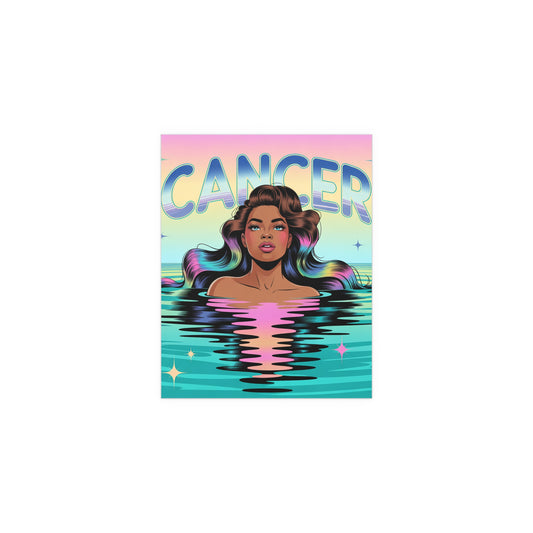 Cancer Zodiac Silk Poster, Astrology Wall Art