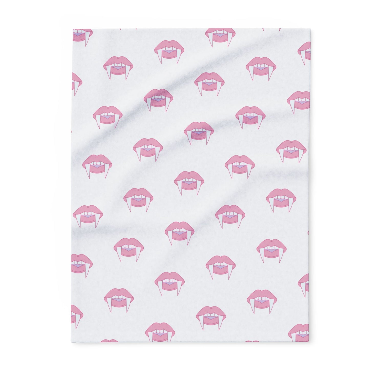 Vampire Lip Fleece Blanket - Cozy Throw for Halloween