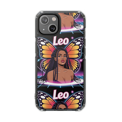 Leo Vibrant Zodiac MagSafe magnetic Phone Case | Butterfly Design