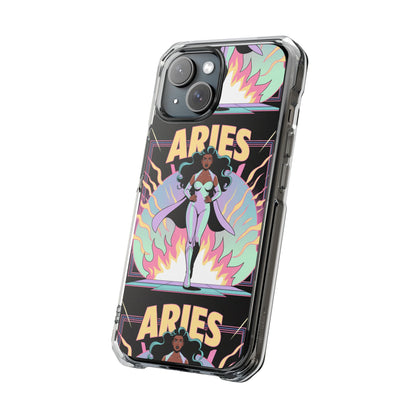 Aries MagSafe Phone Case, Clear Impact Case for Astrology Lovers
