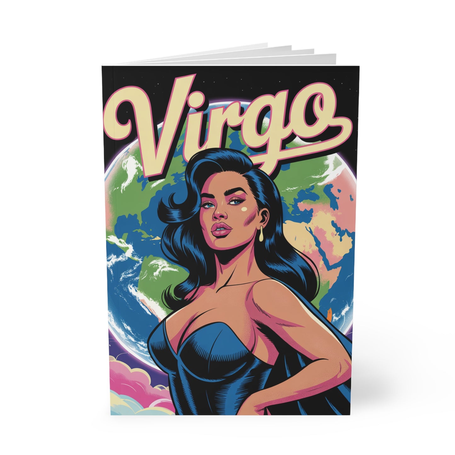 Earth Sign 🌏 Virgo A5 Softcover Notebook, Astrology Journal