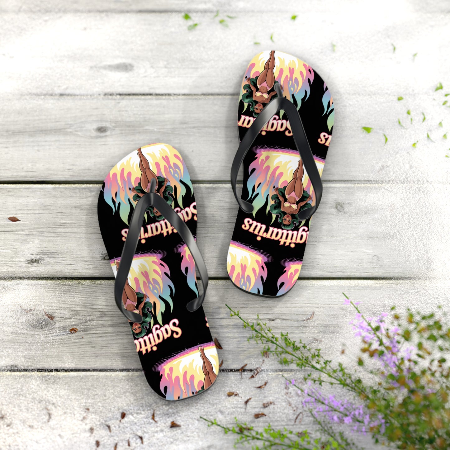 ‘SAGITTARIUS’ Summer Flip Flops - Beach Footwear, Sandals