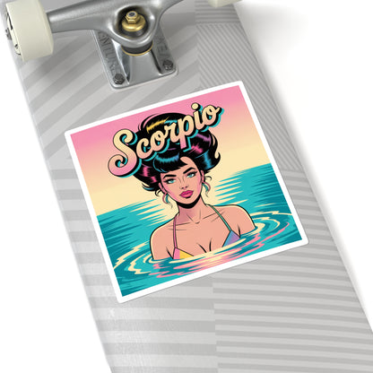 Scorpio Zodiac Square Stickers, Horoscope Stickers
