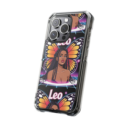 Leo Vibrant Zodiac MagSafe magnetic Phone Case | Butterfly Design