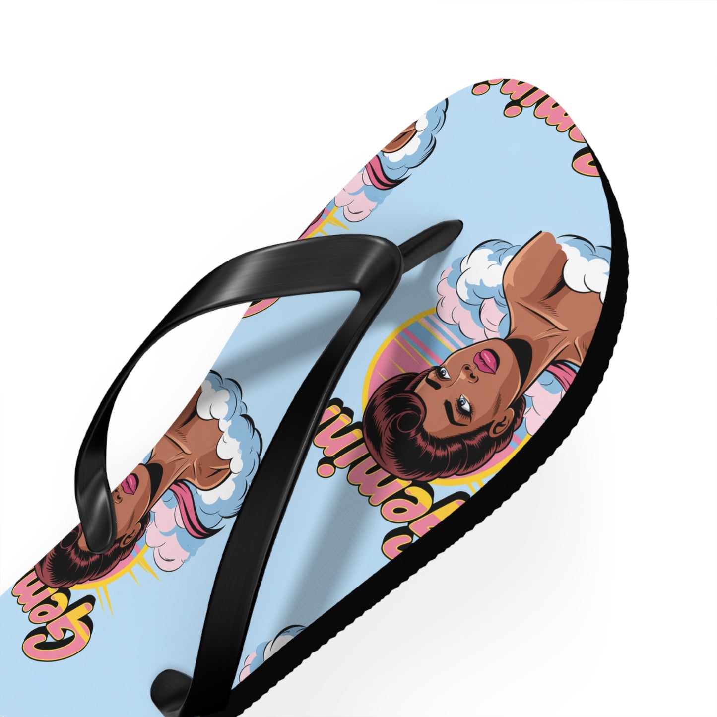 ‘GEMINI’ Graphic Flip Flops, Summer Footwear, Vacation Sandals