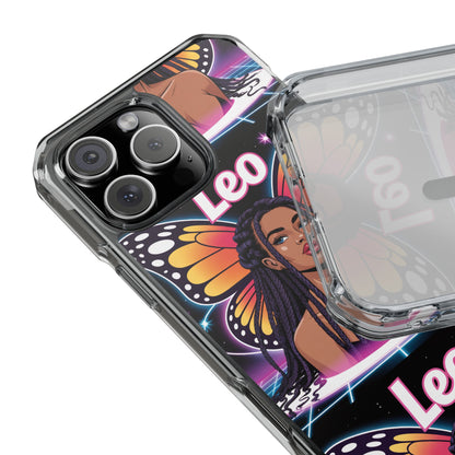 Leo Vibrant Zodiac MagSafe magnetic Phone Case | Butterfly Design