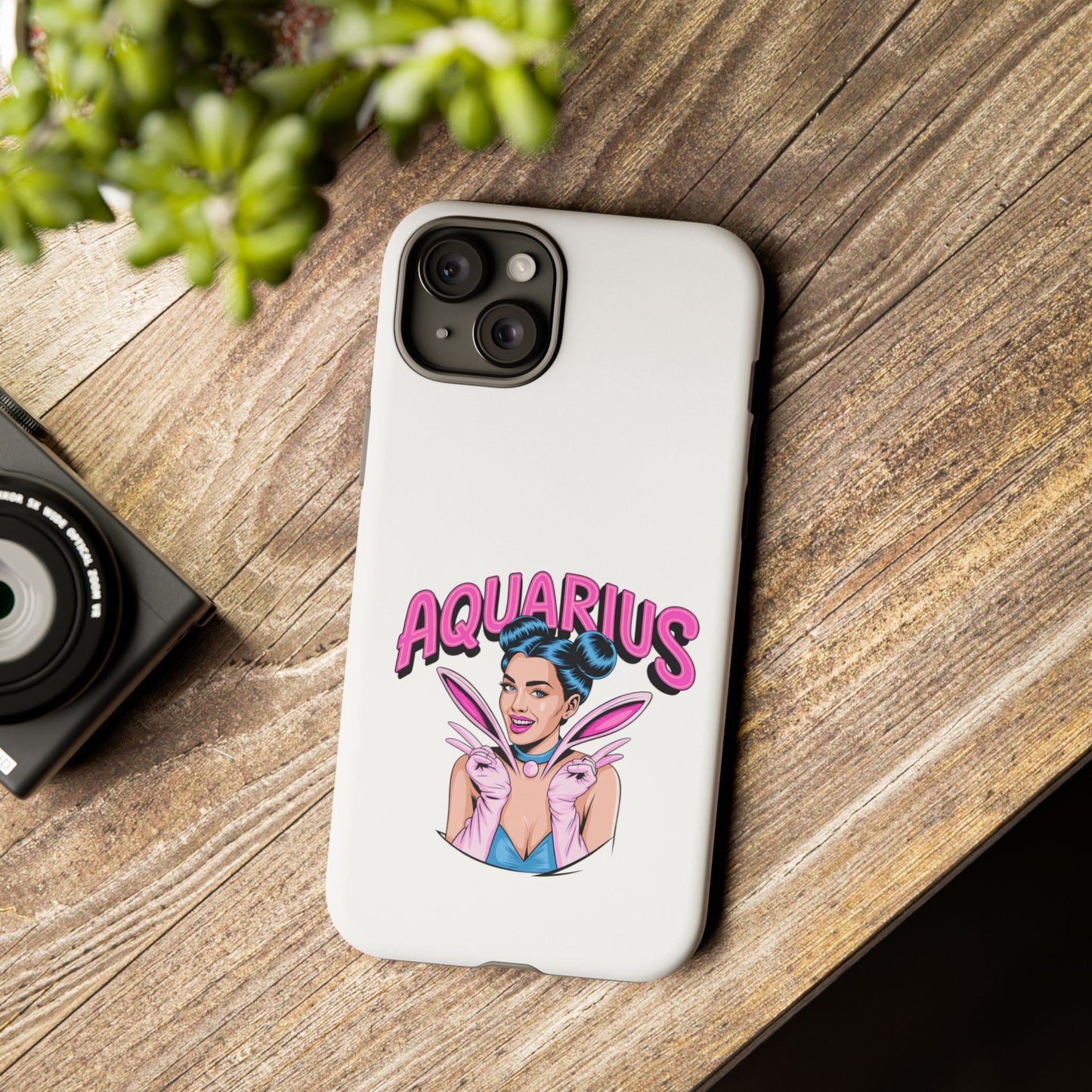 “AQUARIUS” Phone Case with Retro Look