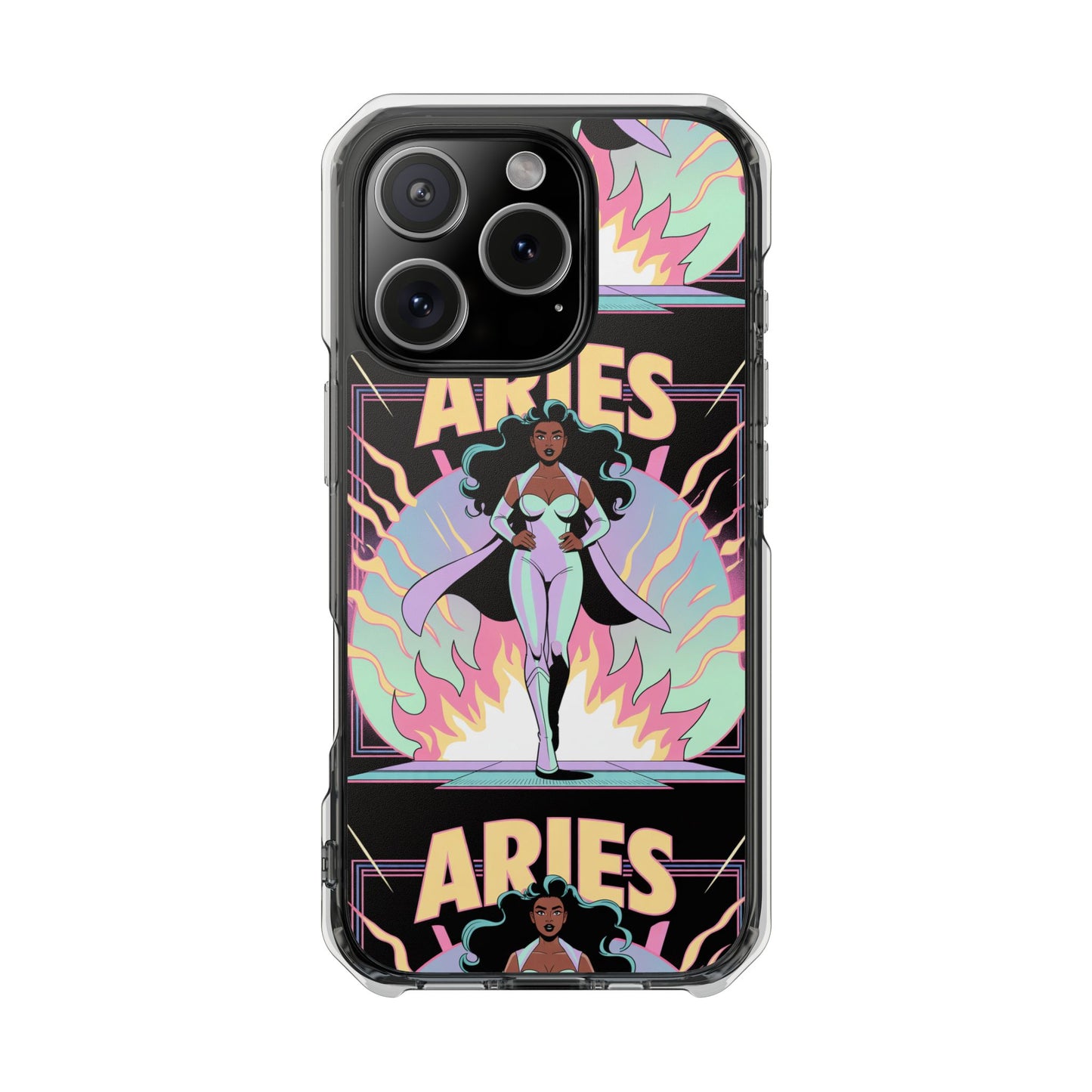 Aries MagSafe Phone Case, Clear Impact Case for Astrology Lovers