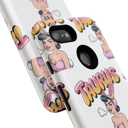 Stylish “Taurus” Phone Case, Cartoon Design