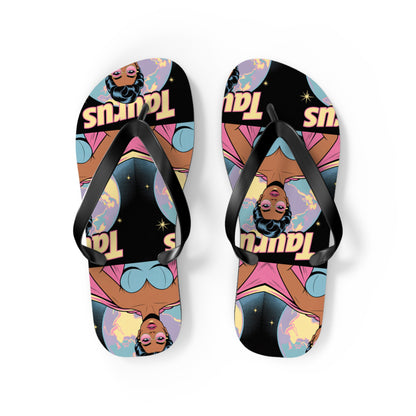 ‘TAURUS’ Colourful Flip Flops, Zodiac Sandals for Astrology Lovers