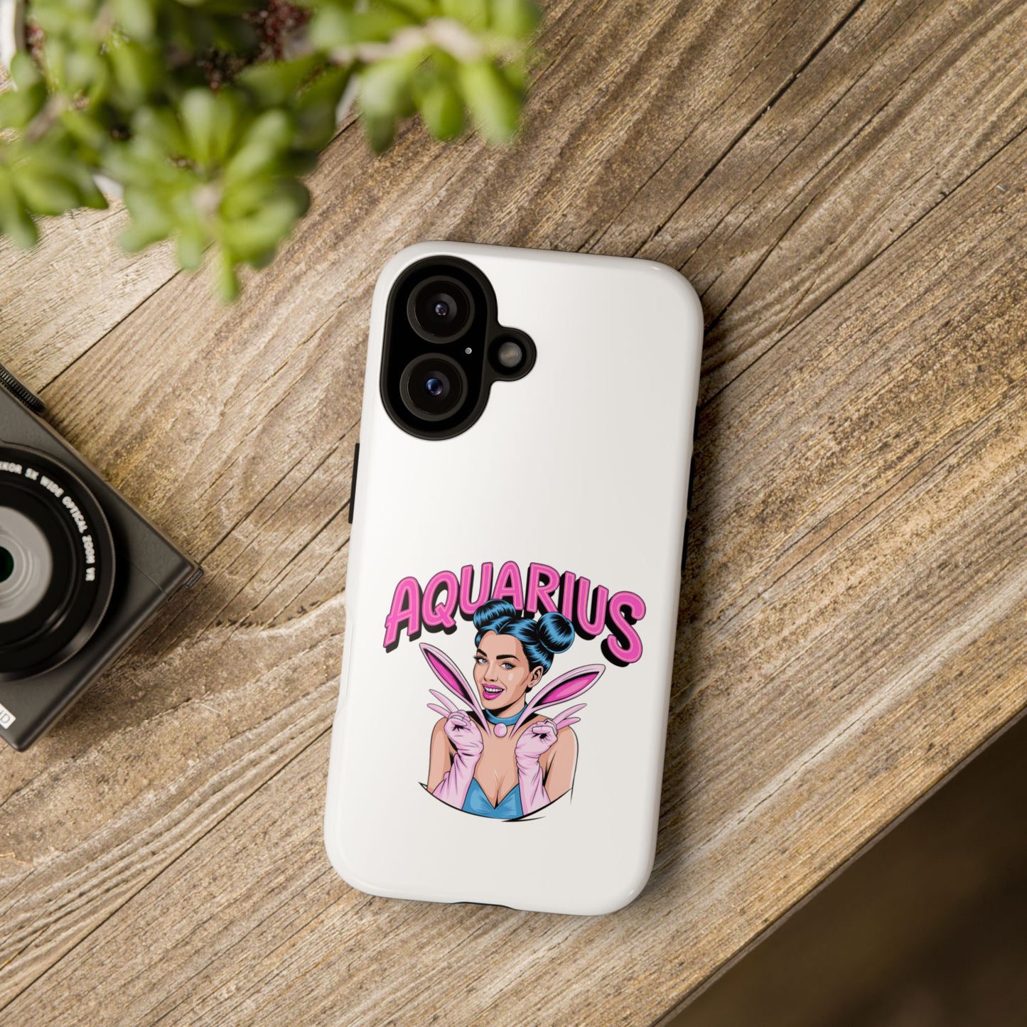 “AQUARIUS” Phone Case with Retro Look