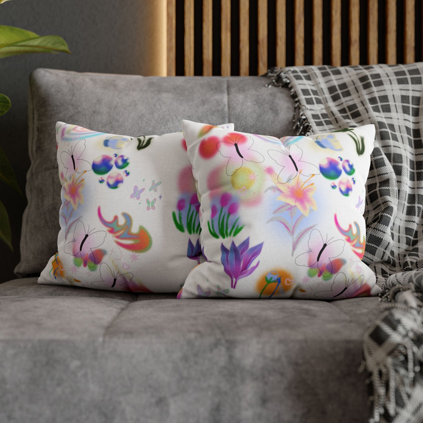 The Butterfly Pillowcase, Decorative Floral Pillow Cover