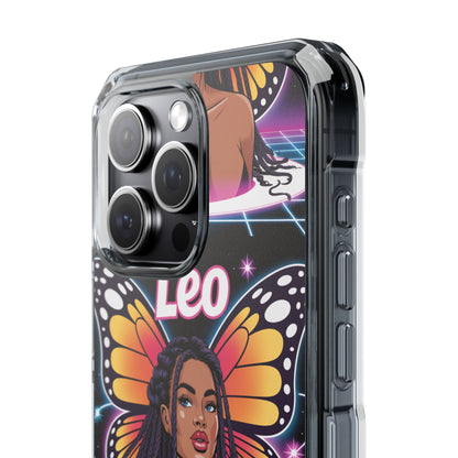Leo Vibrant Zodiac MagSafe magnetic Phone Case | Butterfly Design