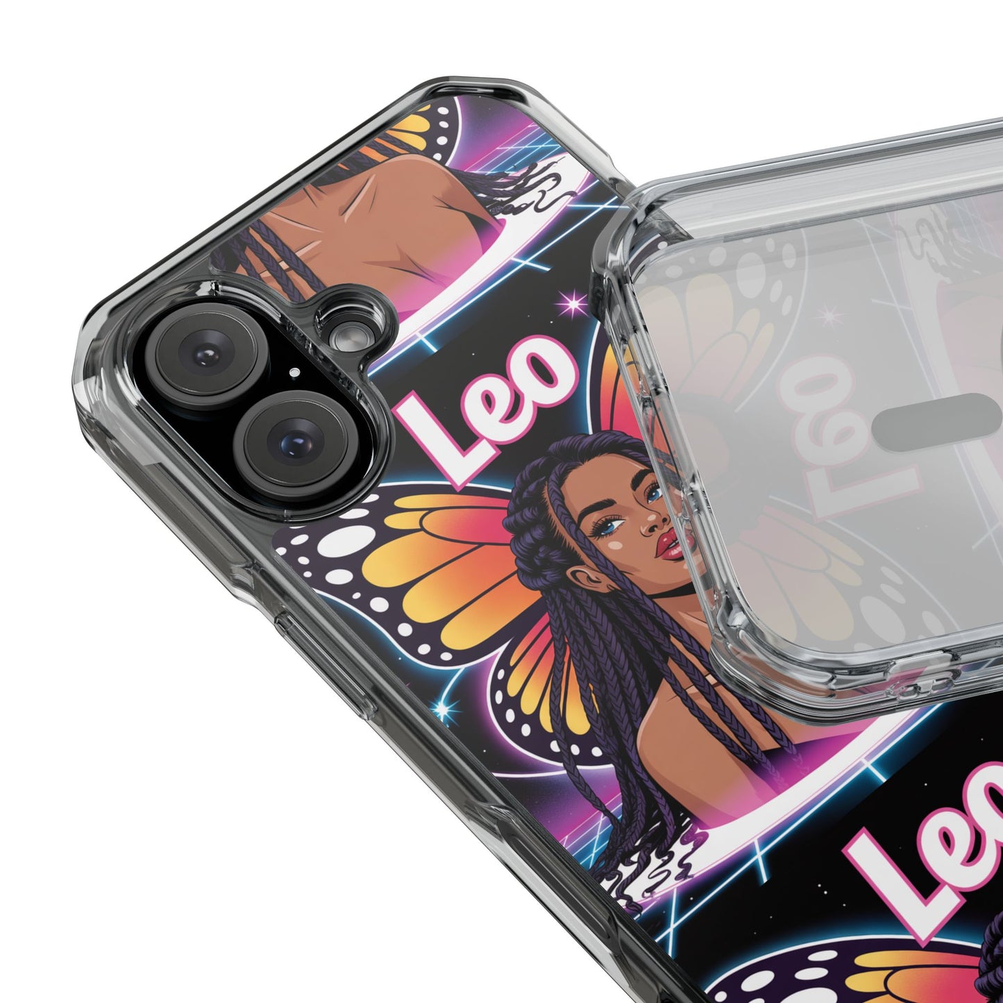 Leo Vibrant Zodiac MagSafe magnetic Phone Case | Butterfly Design