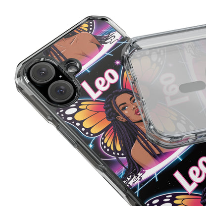 Leo Vibrant Zodiac MagSafe magnetic Phone Case | Butterfly Design