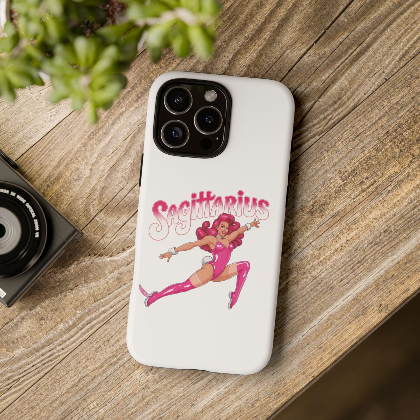 “Sagittarius” phone case Pink Dollar Bill Woman Bunny Costume