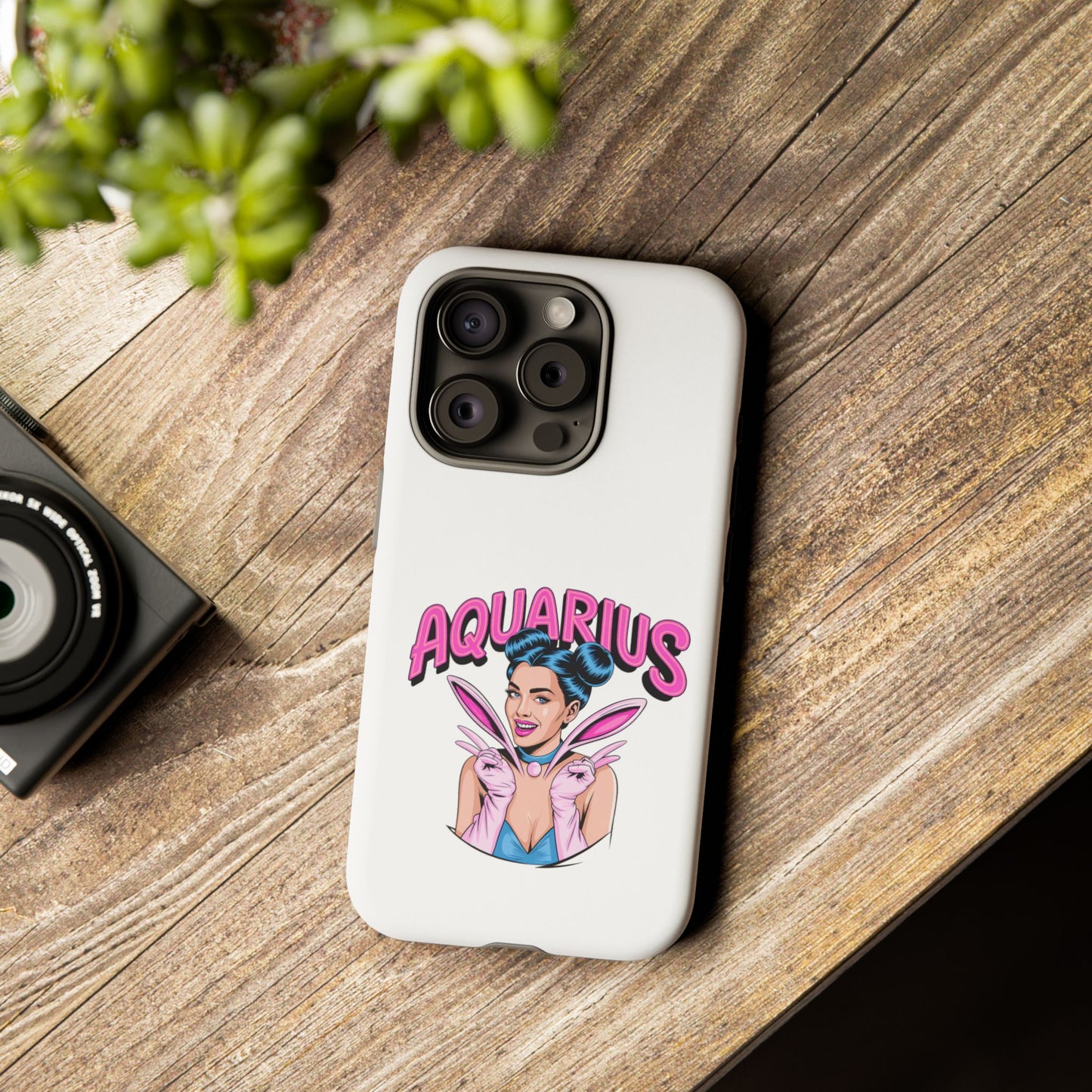 “AQUARIUS” Phone Case with Retro Look
